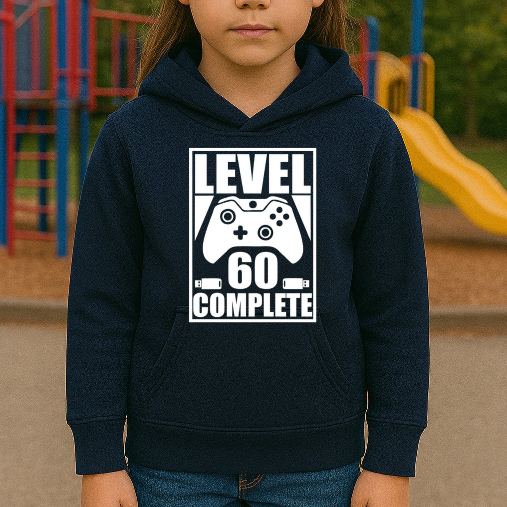 Level 60 Complete Video Gamer 60th Birthday Kids Hoodie