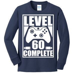 Level 60 Complete Video Gamer 60th Birthday Kids Long Sleeve Shirt