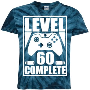 Level 60 Complete Video Gamer 60th Birthday Kids Tie-Dye T-Shirt