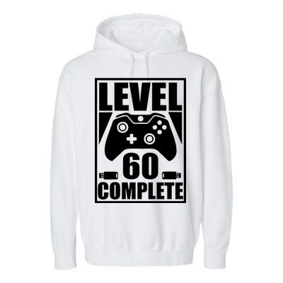 Level 60 Complete Video Gamer 60th Birthday Garment-Dyed Fleece Hoodie