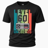 Level 60 Unlocked Funny Retro Gamer Birthday Cooling Performance Crew T-Shirt