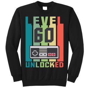 Level 60 Unlocked Funny Retro Gamer Birthday Sweatshirt