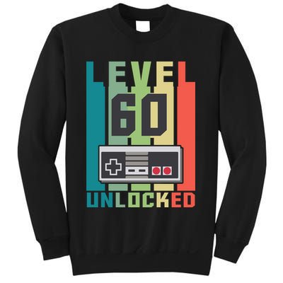 Level 60 Unlocked Funny Retro Gamer Birthday Sweatshirt