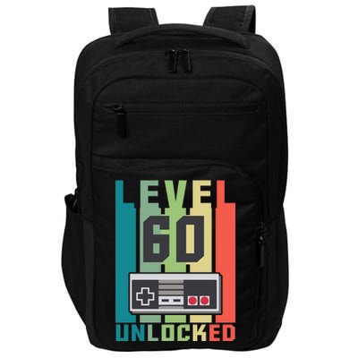 Level 60 Unlocked Funny Retro Gamer Birthday Impact Tech Backpack