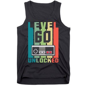 Level 60 Unlocked Funny Retro Gamer Birthday Tank Top