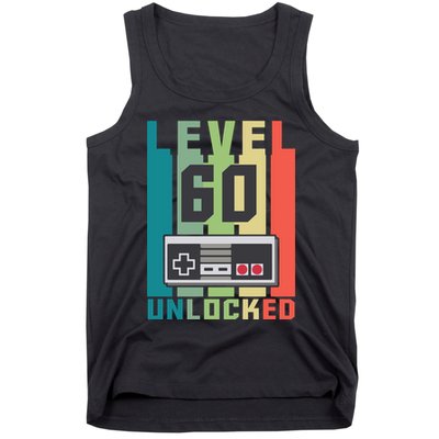 Level 60 Unlocked Funny Retro Gamer Birthday Tank Top
