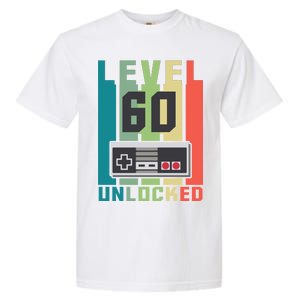 Level 60 Unlocked Funny Retro Gamer Birthday Garment-Dyed Heavyweight T-Shirt