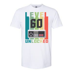 Level 60 Unlocked Funny Retro Gamer Birthday Softstyle CVC T-Shirt