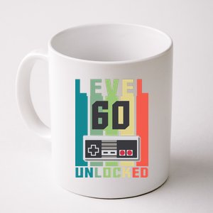 Level 60 Unlocked Funny Retro Gamer Birthday Coffee Mug