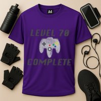 Level 70 Complete 70th Birthday Cooling Performance Crew T-Shirt