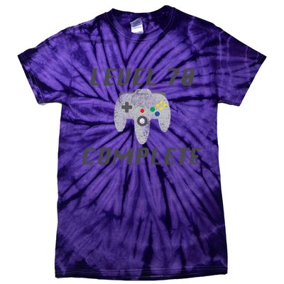 Level 70 Complete 70th Birthday Tie-Dye T-Shirt