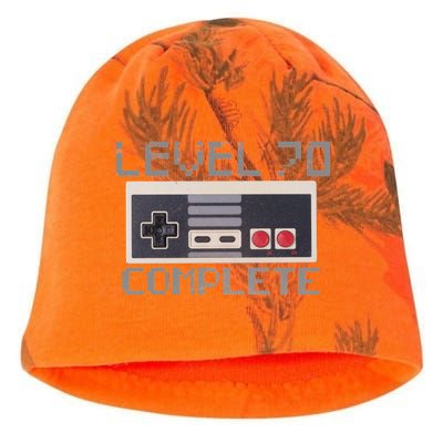 Level 70 Complete Retro Gamer 70th Birthday Kati - Camo Knit Beanie