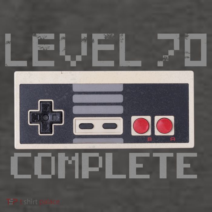 Level 70 Complete Retro Gamer 70th Birthday Vector Backpack