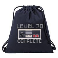 Level 70 Complete Retro Gamer 70th Birthday Drawstring Bag