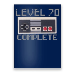 Level 70 Complete Retro Gamer 70th Birthday Poster