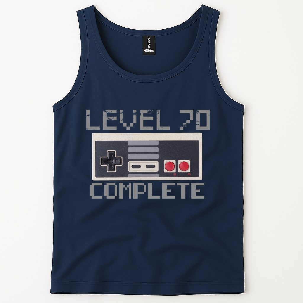 Level 70 Complete Retro Gamer 70th Birthday Tank Top