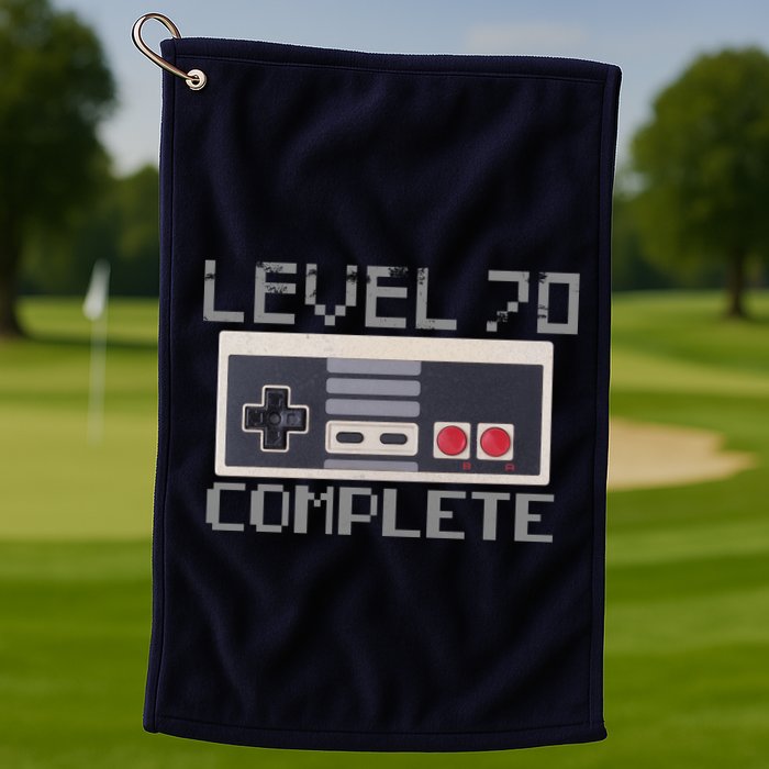 Level 70 Complete Retro Gamer 70th Birthday Golf Towel