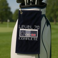 Level 70 Complete Retro Gamer 70th Birthday Golf Towel