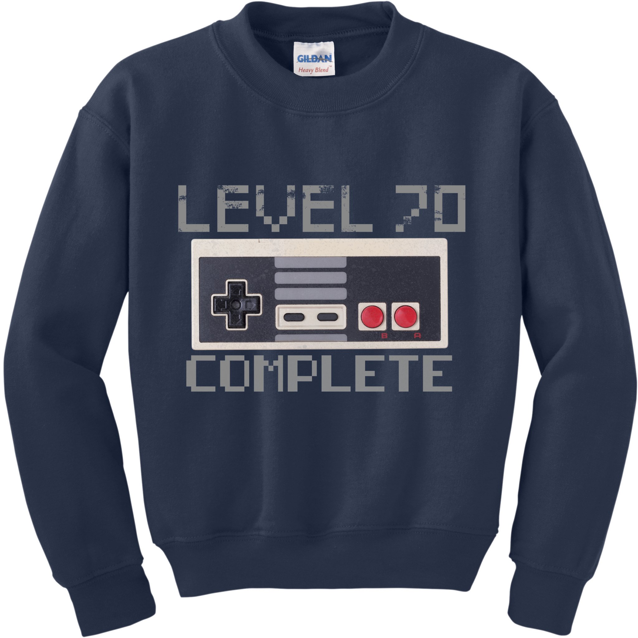 Level 70 Complete Retro Gamer 70th Birthday Kids Sweatshirt