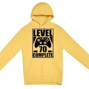 Level 70 Complete Video Gamer 70th Birthday Premium Pullover Hoodie