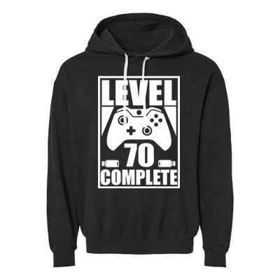 Level 70 Complete Video Gamer 70th Birthday Garment-Dyed Fleece Hoodie