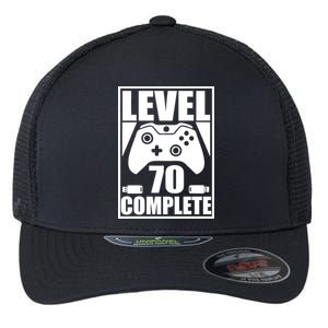 Level 70 Complete Video Gamer 70th Birthday Flexfit Unipanel Trucker Cap