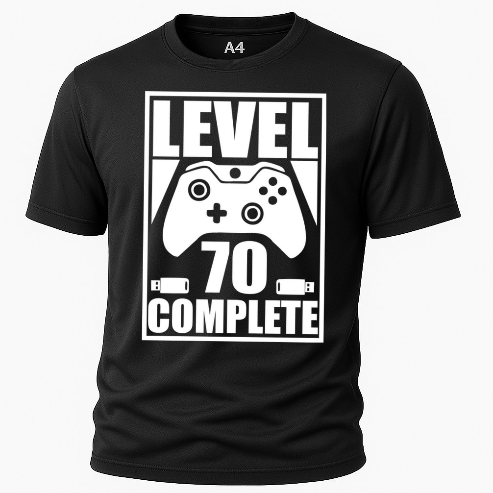 Level 70 Complete Video Gamer 70th Birthday Cooling Performance Crew T-Shirt