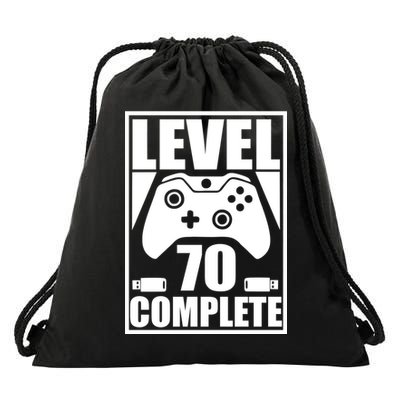 Level 70 Complete Video Gamer 70th Birthday Drawstring Bag