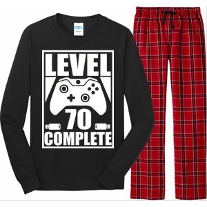 Level 70 Complete Video Gamer 70th Birthday Long Sleeve Pajama Set