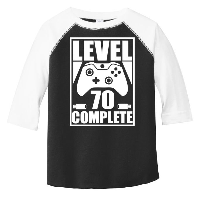 Level 70 Complete Video Gamer 70th Birthday Toddler Fine Jersey T-Shirt