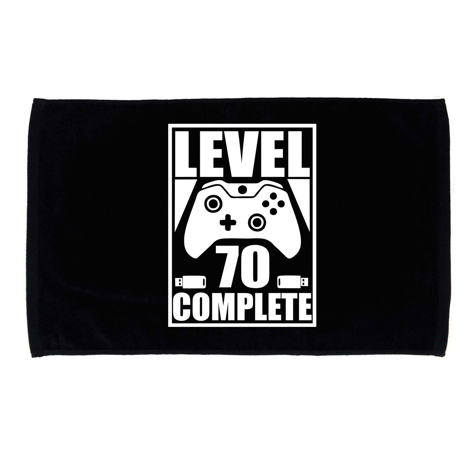 Level 70 Complete Video Gamer 70th Birthday Microfiber Hand Towel