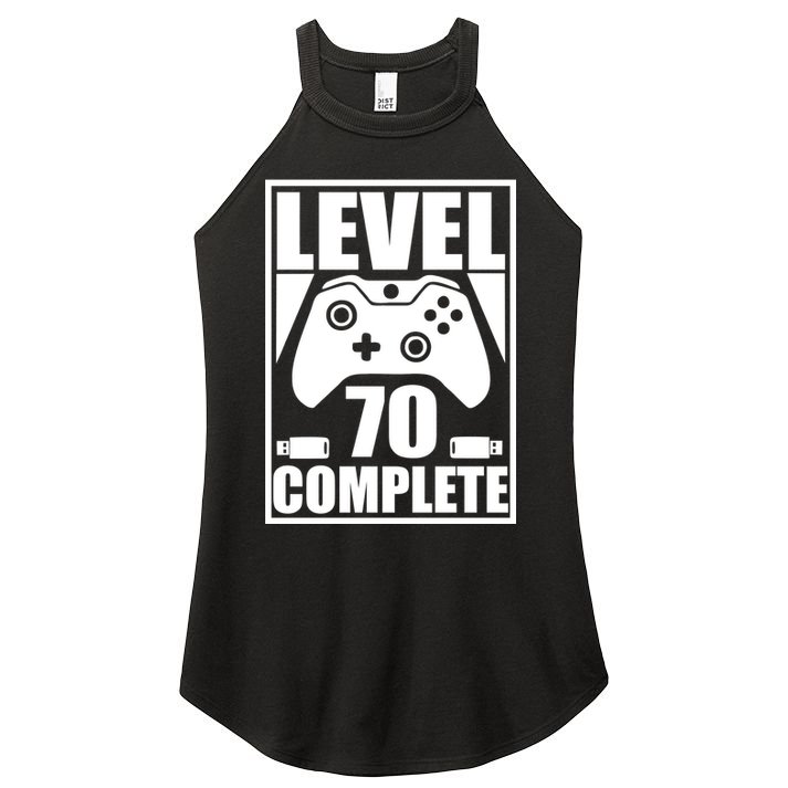 Level 70 Complete Video Gamer 70th Birthday Women's Perfect Tri Rocker Tank