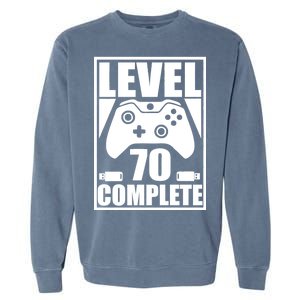 Level 70 Complete Video Gamer 70th Birthday Garment-Dyed Sweatshirt