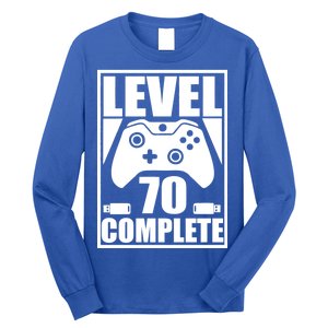 Level 70 Complete Video Gamer 70th Birthday Long Sleeve Shirt