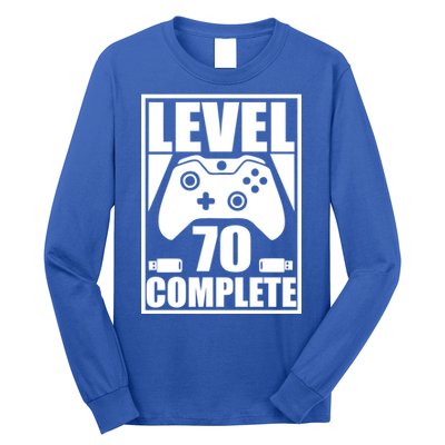 Level 70 Complete Video Gamer 70th Birthday Long Sleeve Shirt