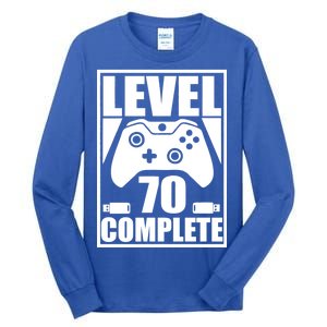 Level 70 Complete Video Gamer 70th Birthday Tall Long Sleeve T-Shirt