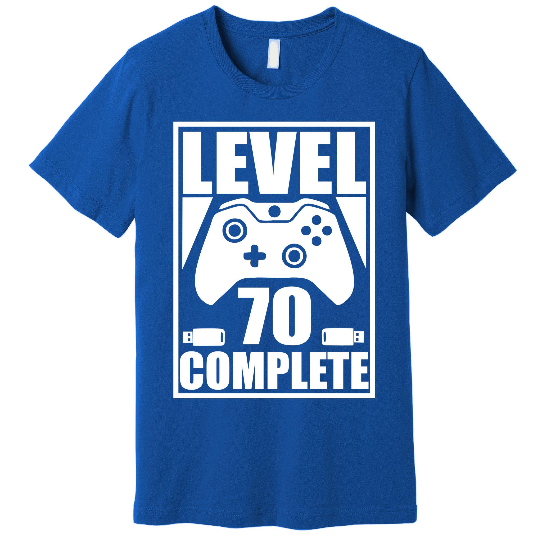Level 70 Complete Video Gamer 70th Birthday Premium T-Shirt