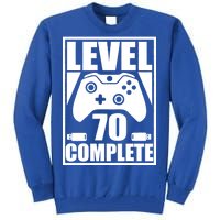 Level 70 Complete Video Gamer 70th Birthday Tall Sweatshirt