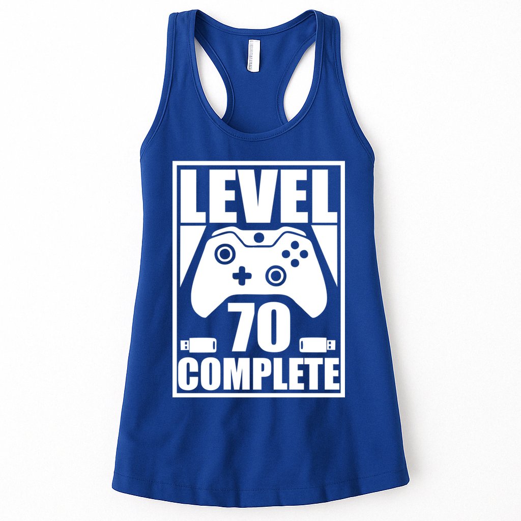 Level 70 Complete Video Gamer 70th Birthday Womens Tank Top