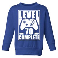 Level 70 Complete Video Gamer 70th Birthday Toddler Sweatshirt