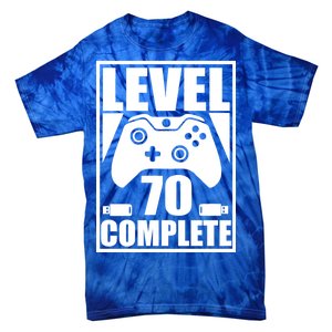 Level 70 Complete Video Gamer 70th Birthday Tie-Dye T-Shirt