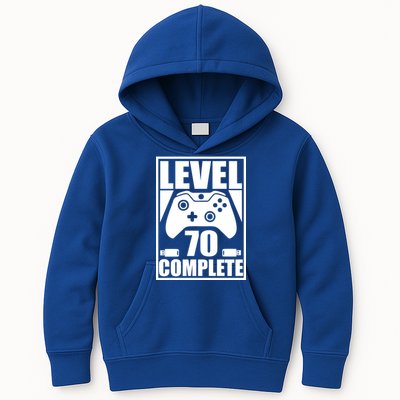 Level 70 Complete Video Gamer 70th Birthday Kids Hoodie