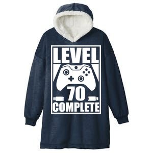 Level 70 Complete Video Gamer 70th Birthday Hooded Wearable Blanket