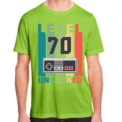 Level 70 Unlocked Funny Retro Gamer Birthday Adult ChromaSoft Performance T-Shirt