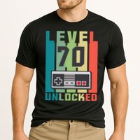 Level 70 Unlocked Funny Retro Gamer Birthday Cooling Performance Crew T-Shirt