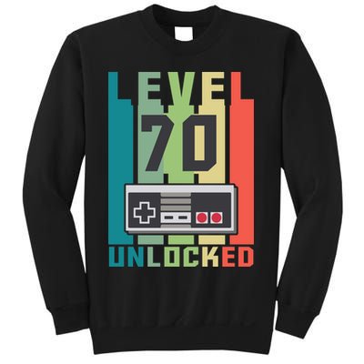 Level 70 Unlocked Funny Retro Gamer Birthday Sweatshirt