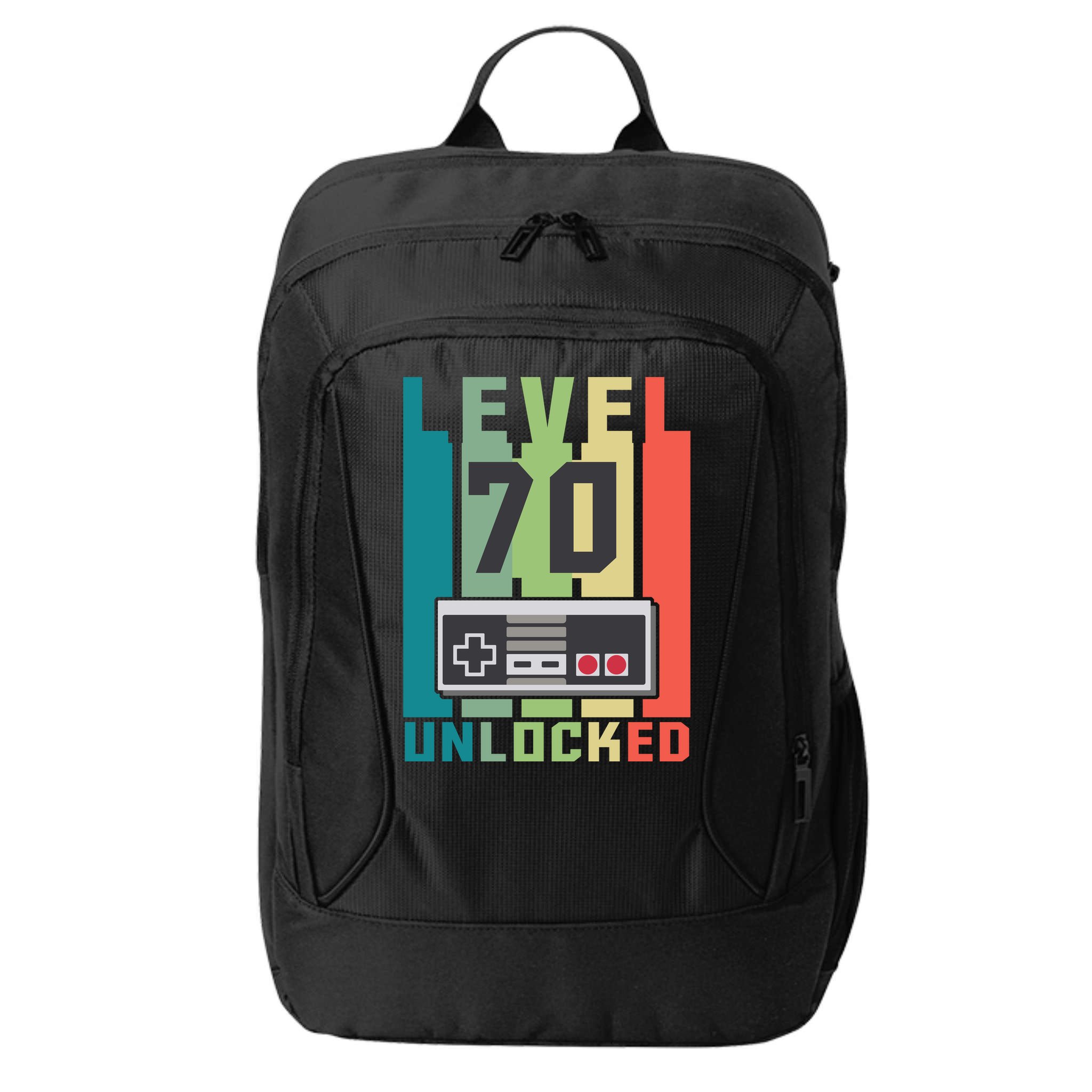 Level 70 Unlocked Funny Retro Gamer Birthday City Backpack