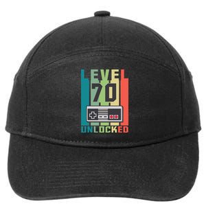 Level 70 Unlocked Funny Retro Gamer Birthday 7-Panel Snapback Hat