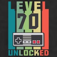 Level 70 Unlocked Funny Retro Gamer Birthday Adult Drive Performance Visor