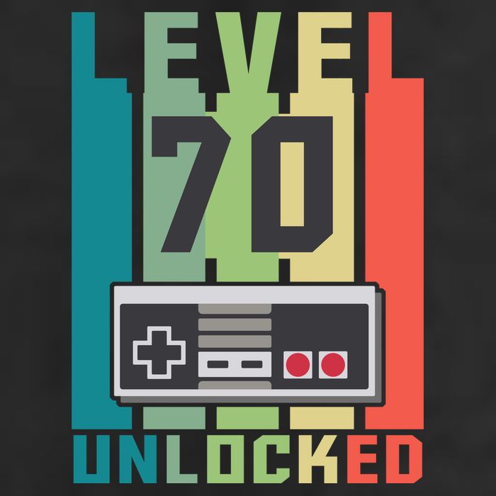 Level 70 Unlocked Funny Retro Gamer Birthday Adult Drive Performance Visor